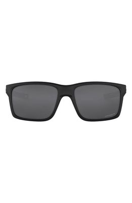 Oakley Mainlink 61mm Rectangular Sunglasses in Matte Black