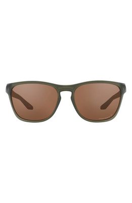Oakley Manorburn 56mm Prizm Polarized Square Sunglasses in Olive