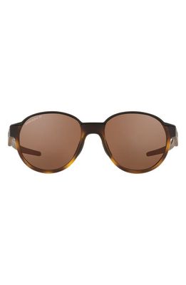Oakley Prizm™ 53mm Polarized Round Sunglasses in Matte Brown Tortoise/Prizm