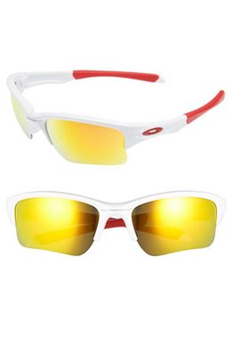 Oakley Quarter Jacket PRIZM™ 61mm Semi-Rimless Sunglasses in White/Fire Iridium