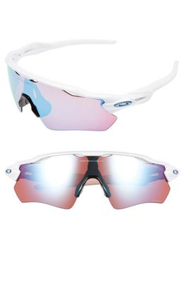 Oakley Radar EV Path 50mm Sunglasses in White/Prizm Sapphire Snow