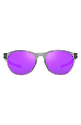 Oakley Reedmace 54mm Prizm Round Sunglasses in Grey Metal