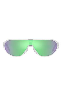 Oakley Shield Sunglasses in Matte Clear/Prizm Road Jade