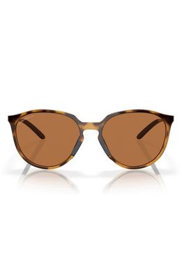 Oakley Sielo 57mm Polarized Round Sunglasses in Bronze