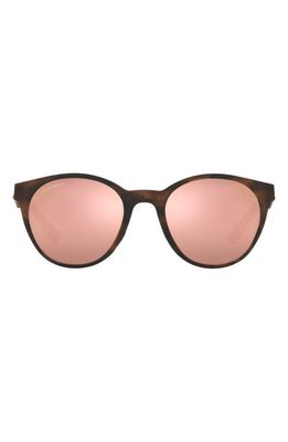 Oakley Spindrift 52mm Prizm™ Mirrored Round Sunglasses in Brown Tort