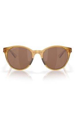 Oakley Spindrift 52mm Prizm Round Sunglasses in Light Gold