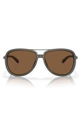 Oakley Split Time 58mm Prizm Pilot Sunglasses in Olive