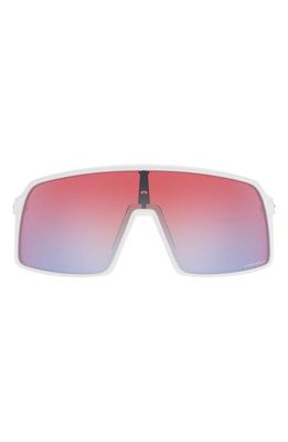 Oakley Sutro 137mm Shield Sunglasses in White/prizm Snow Sapphire