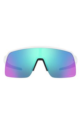 Oakley Sutro Lite 139mm Prizm Wrap Shield Sunglasses in White/Prizm Sapphire