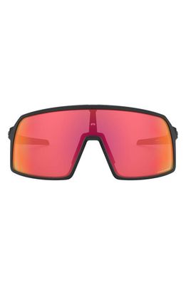 Oakley Sutro S 128mm Prizm™ Wrap Shield Sunglasses in Pol Black