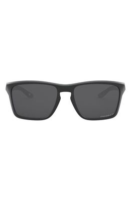 Oakley Sylas 57mm Prizm™ Polarized Keyhole Sunglasses in Black