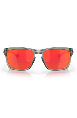 Oakley Sylas 57mm Prizm Rectangular Sunglasses in Grey Metal