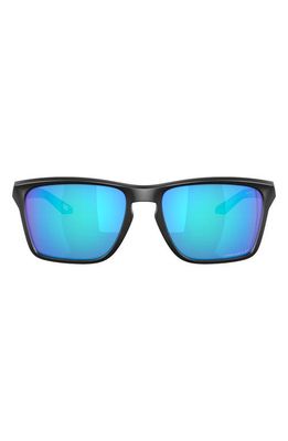 Oakley Sylas 60mm Prizm Rectangular Sunglasses in Matte Black