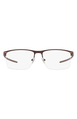 Oakley Tie Bar 0.5 54mm Semi Rimless Rectangular Optical Glasses in Red Grad