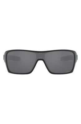 Oakley Turbine Rotor 132mm Polarized Shield Sunglasses in Shiny Black