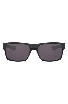 Oakley Twoface&trade; 60mm Polarized Rectangular Sunglasses in Grey