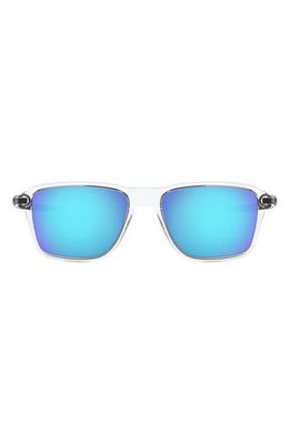 Oakley Wheel House 55mm Square Sunglasses in Polished Clear/Prizm Sapphire