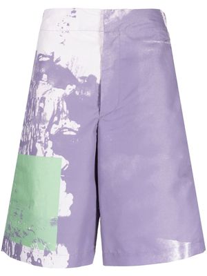OAMC abstract-print bermuda shorts - Purple