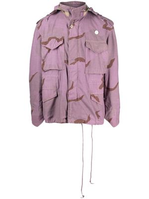 OAMC abstract-print cotton-blend jacket - Purple