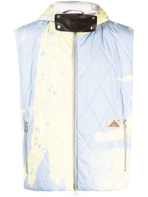 OAMC abstract-print hooded gilet - Blue