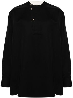 OAMC asymmetric wool shirt - Black