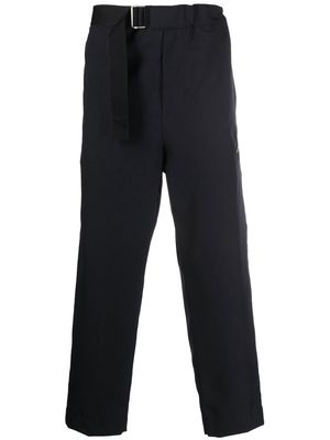 OAMC belted-waist cotton trousers - Blue