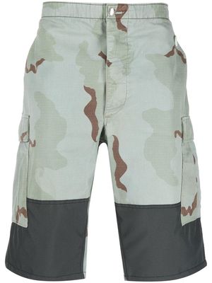 OAMC camouflage-pattern cargo shorts - Blue