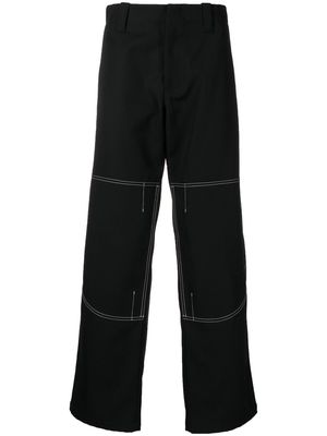 OAMC contrast-stitch trousers - Black