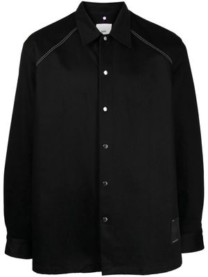 OAMC contrast-stitching button-up shirt - Black