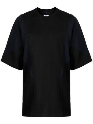 OAMC crew-neck panelled cotton T-shirt - Black