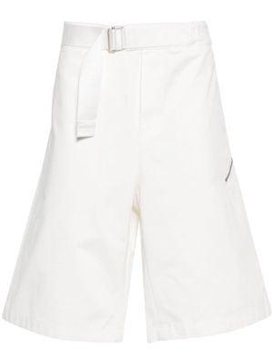 OAMC decorative-belt cotton shorts - White