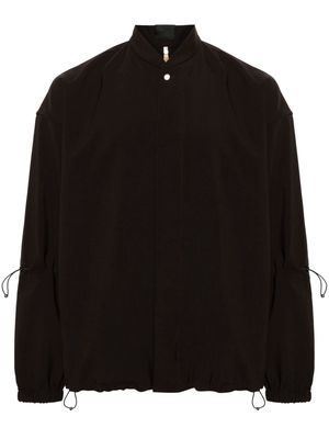 OAMC drawstring baseball-collar shirt jacket - Brown