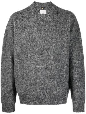 OAMC embroidered-logo crew neck sweater - Black
