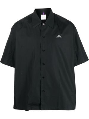 OAMC embroidered short-sleeved shirt - Black