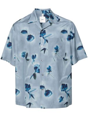 OAMC floral-print cotton shirt - Blue