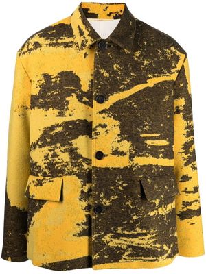 OAMC full-jacquard virgin-wool jacket - Yellow