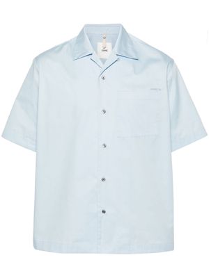 OAMC graphic-patch poplin shirt - Blue