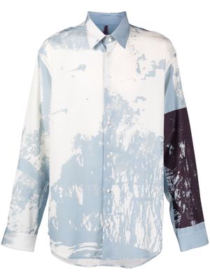 OAMC graphic-print long-sleeved shirt - Blue