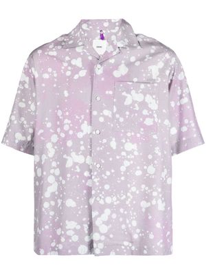 OAMC Kurt splatter short-sleeve shirt - Purple