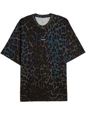OAMC Leopard Game-print cotton T-shirt - Black