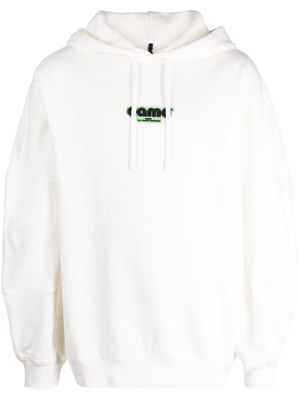 OAMC logo-patch cotton hoodie - White