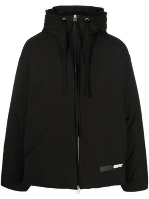OAMC logo-patch hooded jacket - Black