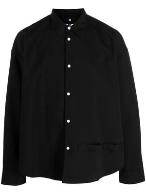 OAMC logo-patch pointed-collar shirt - Black