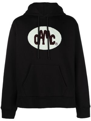 OAMC logo-patch pullover hoodie - Black