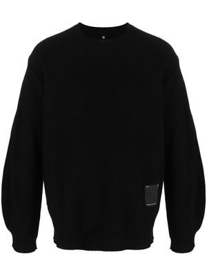 OAMC logo-patch ribbed-knit sweatshirt - Black