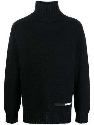 OAMC logo-patch roll-neck jumper - Black
