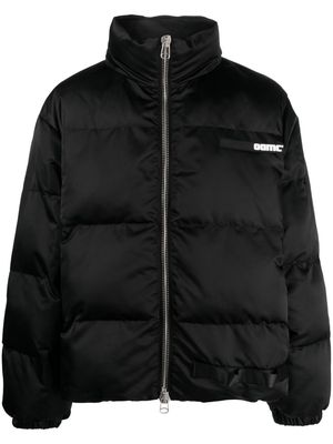 OAMC logo-patch satin-finish puffer jacket - Black