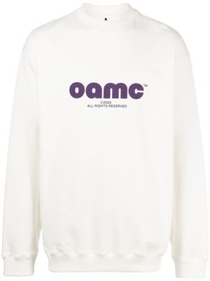 OAMC logo-print crew-neck sweatshirt - White