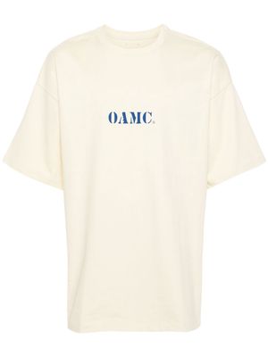 OAMC logo-print organic cotton T-shirt - Neutrals