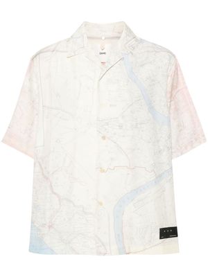 OAMC map-print short-sleeves shirt - Neutrals